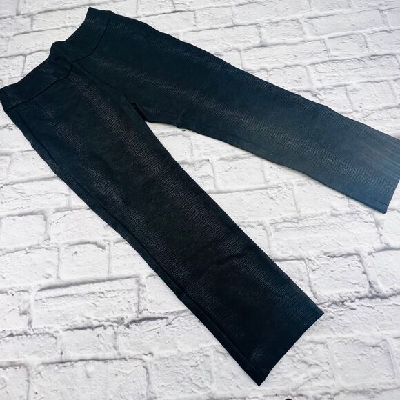 Soft Surroundings‎ Pants Small Petite Black Foil Phyton Charlize Ponte Knit - Picture 5 of 10